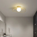 Industrial Ceiling Light Axyaa Straw Hat Glass Ball Lamp Nordic Creative Black or Gold