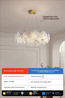 Axyaa French Crystal Chandelier and American Retro Flower Lamp