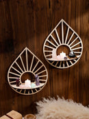 Axyaa Floating Crystal Shelf Display for Boho Home Decor in Living Room