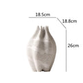 Axyaa Ceramic Dot Pattern Vase Hollow Out Handmade Abstract Geometric Home Decor