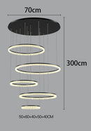 Axyaa Staircase Chandeliers LED Pendant Light for Modern Home Decor