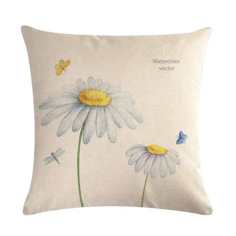 Spring Chrysanthemum Cushion Cover 45x45cm by Axyaa