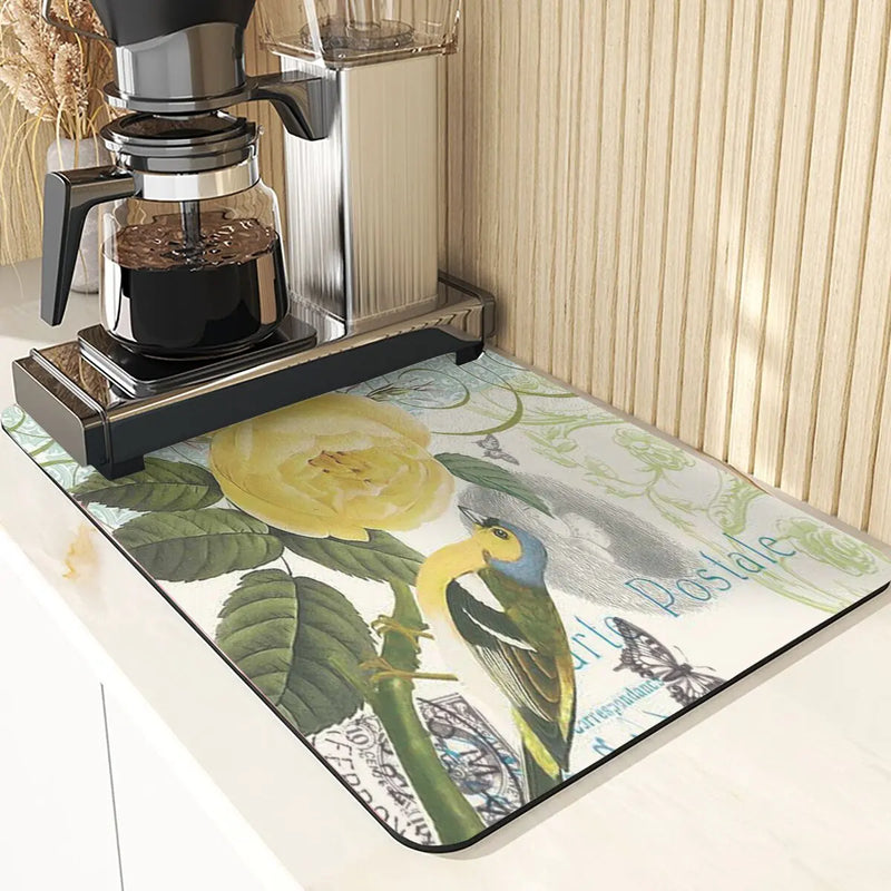 Axyaa Birds Printed Kitchen Coasters Set