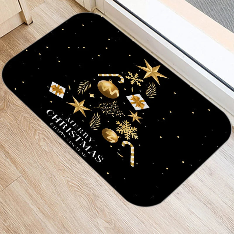 Axyaa Christmas New Year Home Entrance Non-Slip Floor Mat