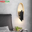 Nordic Metal Tube Resin Wall Lights by Axyaa - Gold/Silver, Modern Living Room Sconce
