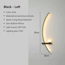 Axyaa Black Gold LED Wall Sconce for Bedroom Study Indoor Lighting