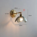 Axyaa Nordic Glass LED Copper Wall Lamp for Modern Home Indoor Lighting