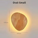Axyaa Circular Wooden LED Wall Lamp for Bedroom Living Room Decor.