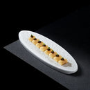 Axyaa Meteorite Beaded Oval Ceramic Dish - Molecular Cuisine & Western-style Plate