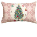 Axyaa Merry Winter Holiday Party Cushion Cover Sofa Linen Waist Pillow Cover