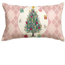 Axyaa Merry Winter Holiday Party Cushion Cover Sofa Linen Waist Pillow Cover