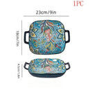 Axyaa Bohemian Style Salad Plate with Double Ear - Oven & Microwave Safe