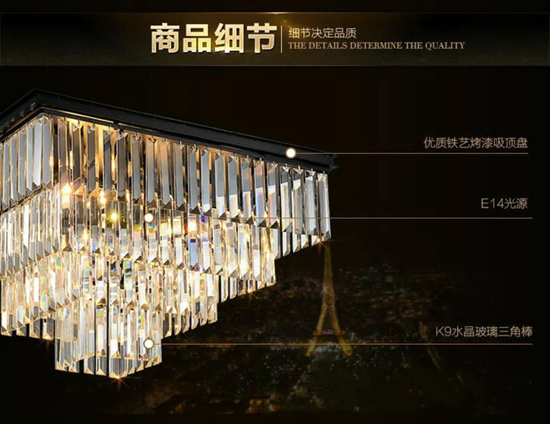 Axyaa Crystal Flush Mount Ceiling Light for Home and Hotel Decor