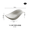 Axyaa Leafy Ceramic Salad Sashimi Cold Dish Plate Set