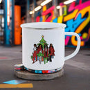 Axyaa Santa Pattern Christmas Coffee Mug Gift Set