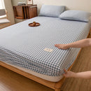 Axyaa Waterproof Washed Cotton Fitted Sheet Set