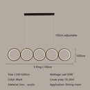 Axyaa Modern Minimalism Circle Ring LED Pendant Chandelier for Home Lighting