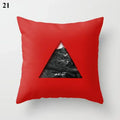 Axyaa Geometric Pillow Case: Modern Red Design for Home Decor