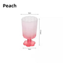 Axyaa Flower Glass Cup Set - Colourful Goblet for Home, Bar, and Cafe Drinkware