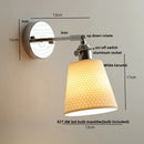 Axyaa Ceramic LED Wall Sconce Modern Style Pull Chain Switch