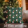Axyaa Santa Pattern Pillowcase for Sofa, Bedroom, Car - Rectangular Cushion Cover