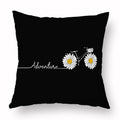 Axyaa Yellow Daisy Peach Skin Pillowcase
