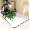 Axyaa Christmas Tree Printed Kitchen Drying Mat