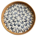 Axyaa Rattan Tray Storage Baskets - Korean Style Shell Decor Crafts for Home