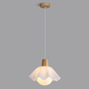 Axyaa Nordic Wooden Flower LED Bedside Chandelier Room Lighting