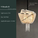 Axyaa Modern Tassels Chandelier | Iron Chain Hanging Light for Home LED