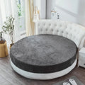 Axyaa Coral Velvet Round Bed Sheet 200-220cm Diameter, Flannel, Winter