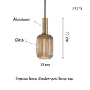 Axyaa Nordic Vintage Glass Pendant Lamp E27LED Bulb Bar Table Lamp