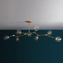 Axyaa Glass Pendant Chandelier LED Branch Ceiling Light - Modern Design