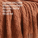Axyaa Caramel Knit Throw Blanket - Soft, Warm, Textured, & Stylish