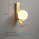 Axyaa Nordic Minimalist Iron Wall Lamp LED for Bedside Study Lighting
