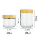 Axyaa Glass Overnight Oats Containers - Airtight Wide Mouth Mason Salad Jars