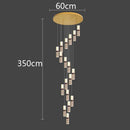 Axyaa Crystal Chandelier Stair Pendant Lamp Living Room Interior Lighting