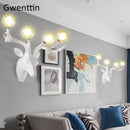 Axyaa LED Deer Antlers Wall Sconce for Home Decor and Mirror Lights