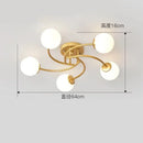 Axyaa Glass Ball LED Chandelier for Home Decor Lighting in Living Room and Bedroom