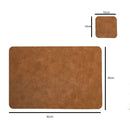 Axyaa Cowhide Grain Leather Placemats: Waterproof, Oilproof, Anti-skid Dinner Mats