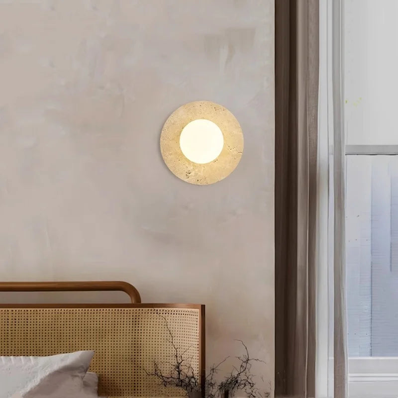 Axyaa White Glass Ball LED Wall Light for Home Interior Design