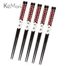 Axyaa Black Cherry Blossom Wooden Chopsticks Set