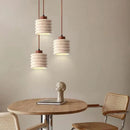 Axyaa Natural Yellow Stone Bedroom Chandelier: Retro LED Pendant Lamp for Home & Restaurant