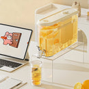 Axyaa 4L Beverage Dispenser with Faucet, Large Capacity Plastic Water Kettle