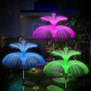Axyaa Solar Jellyfish Light Decoration: Outdoor Waterproof Fiber Optic Pathway Lawn Patio Decor