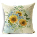 Axyaa Spring Floral Oil Painting Pillowcase for Home and Car Decor