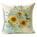 Axyaa Spring Floral Oil Painting Pillowcase for Home and Car Decor