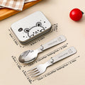 Axyaa Stainless Steel Foldable Dinnerware Set with Cutlery Box