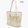 Axyaa Mesh Beach Tote: Women's Shoulder Handbag and Clothing Storage Bag