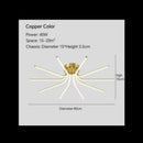 Axyaa Luxury Copper Chandelier LED Ceiling Lamp for Living Room, Bedroom, Study
